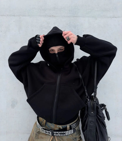 Balaclava Thickened Sweatshirt Face Mask Hoodie