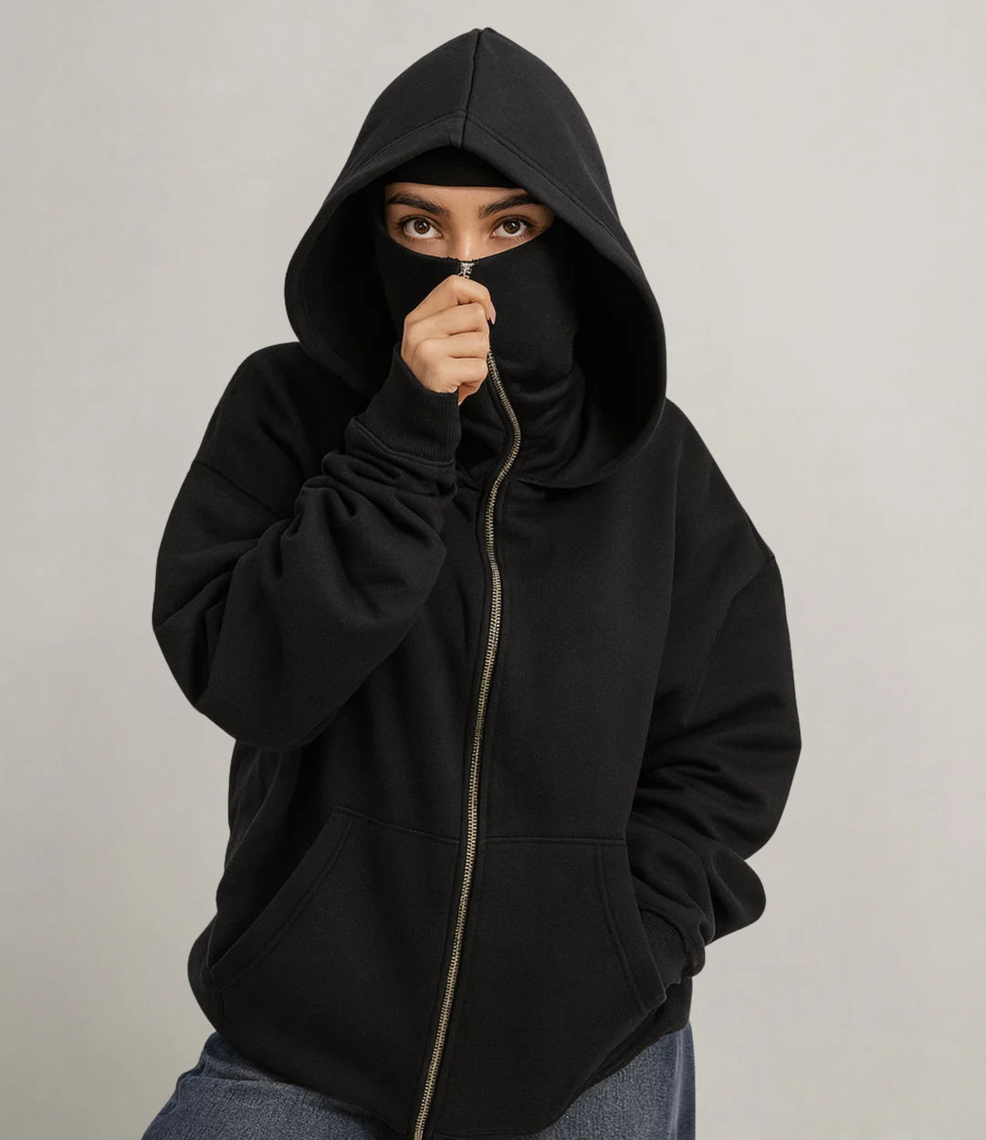 Balaclava Thickened Sweatshirt Face Mask Hoodie